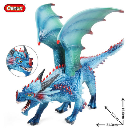 Oenux Simulação Dinossauro Dragão Tartarugas Touro de Fogo Orangotango Golem de Magma Modelo Animal Figuras de Ação Coleção de PVC Brinquedo Infantil Presente
