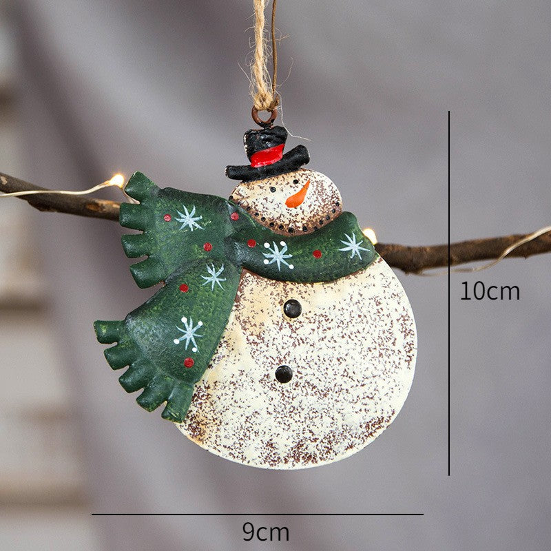 Metal Iron Red Mailbox Hanging Ornament Christmas Tree Pendant Letters To Santa Claus Home Christmas Decoration