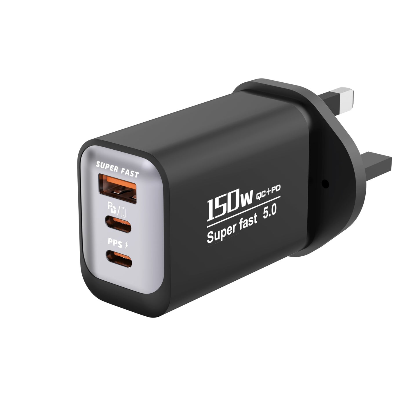 150W Fast Charging 3 Ports Mobile Phone Charger QC3.0 USB Type C Chargers Dual PD USB Wall Adapter EU/US Plug for iPhone Samsung