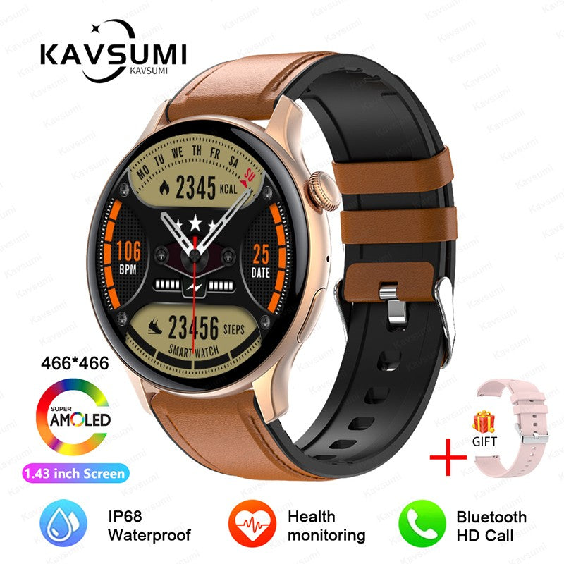 Smartwatch Feminino 2025 NFC Amoled HD GPS Monitor Cardíaco Bluetooth Ligações à Prova D'Água Para Mulheres Presente