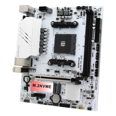 Placa-Mãe JGINYUE B450M PRO Processador AMD Memória DDR4 de Canal Duplo Placa Principal AM4 M.2 NVME (Suporta CPU Ryzen 5500 5600 5600G)