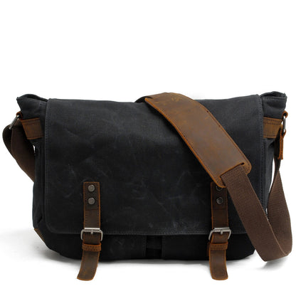 New Fashion Thick Wax Canvas Men Shoulder bag Messenger bag Men Crossbody Bag Vintage male Leisure Sling bag Casual Boy