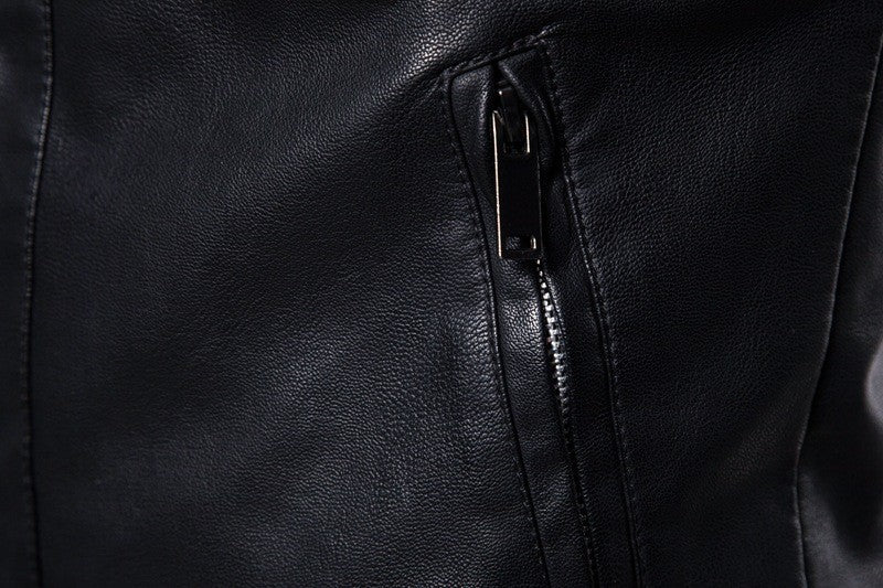 Men 2024 Faux Leather Jacket Motorcycle Autumn Men's Jackets White Jaqueta De Couro Masculina Outwear Male PU Leather Coats 5XL