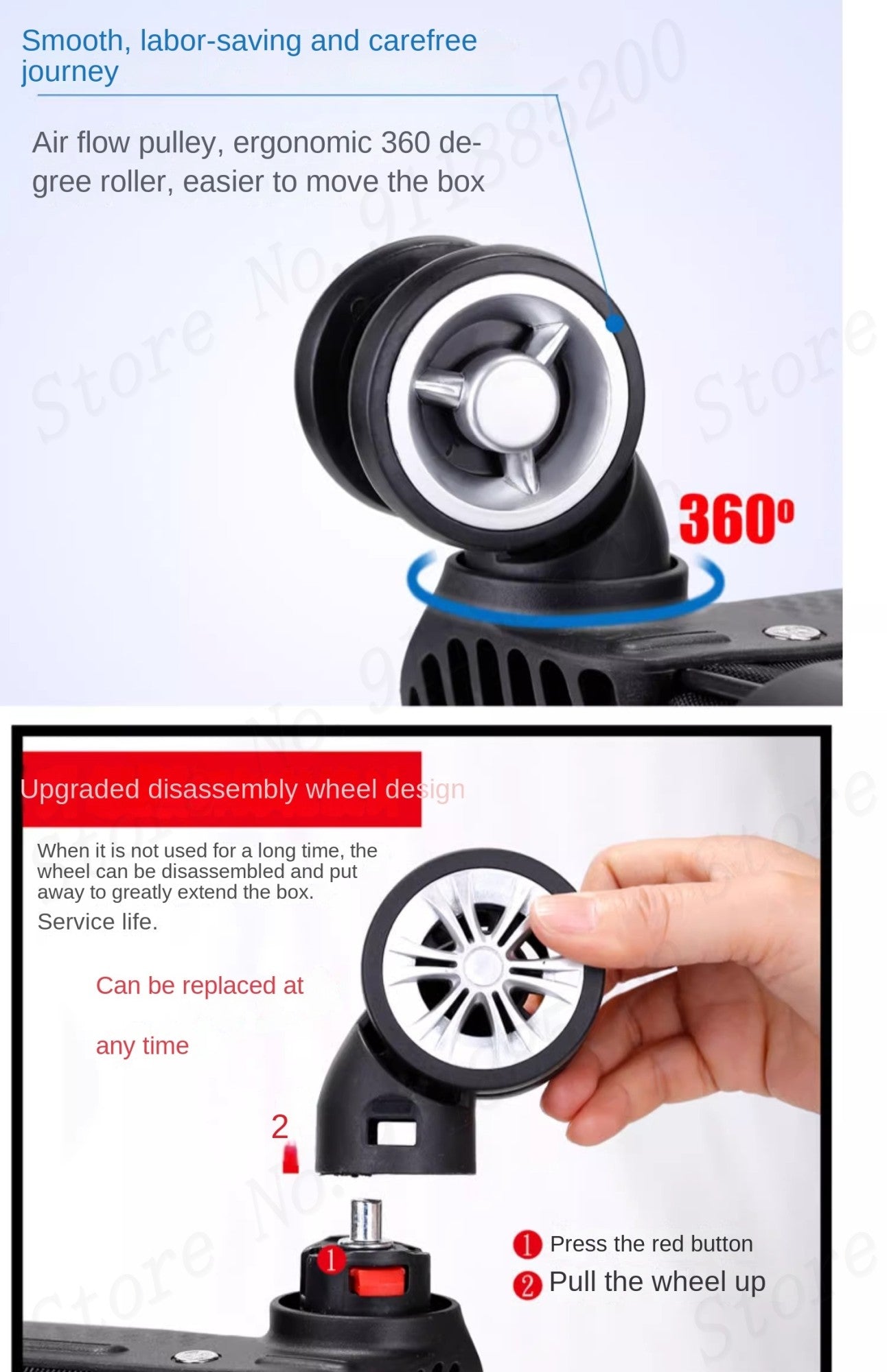 30" Large Capacity Black Luggage Waterproof Durable Trolley Case Oxford Cloth Detachable Spinner Wheel 20" Password Suitcase