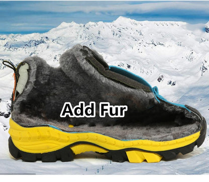 Winter Hiking Shoes Boy Kids Snow Boots Teenagers Children Shoe Walking Climbing Sneakers Leather Waterproof Non-slip Sport Warm