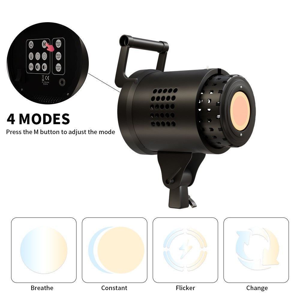 Lâmpada LED de vídeo de 135W para fotografia 8300 CY, luz diurna balanceada, para retrato, flash de estúdio, acessórios para YouTube, presente para live