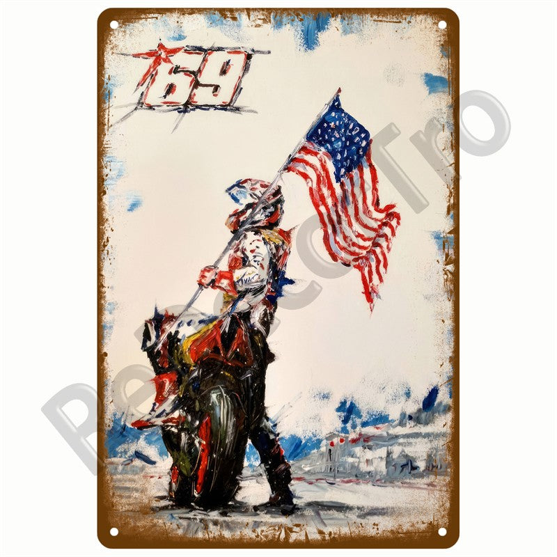 Retro Motor Oil Gas Tyre Racing Tin Sign Poster Iron Plates Metal Sign Garage Bar Pub Club Man Cave Home Decor Wall Decor Art