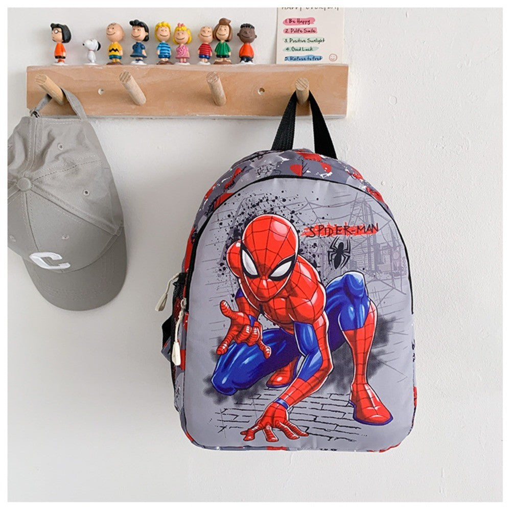 Marvel Spider-Man Kids Backpack Trendy Cartoon Boys' School Bag Fashionable Spider-Man Backpack Double Shoulder Bag for Toddlers