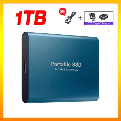 Unidade de Estado Sólido Externa de Alta Velocidade 1TB Disco Rígido Externo Portátil SSD 2TB Disco Rígido Externo SSD Para Laptop Mac