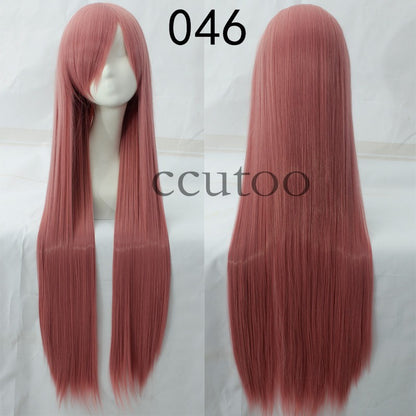 ccutoo 100cm Peruca de Cosplay Reta Sintética de Cabelo Longo de Alta Temperatura 82 Cores Disponíveis
