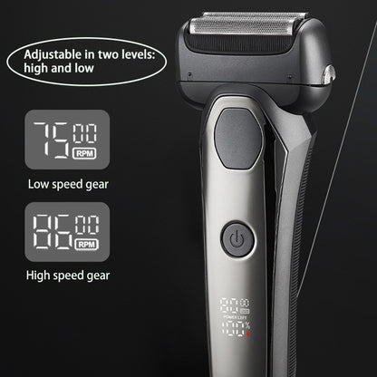 MOTAWISH Electric Shaver Reciprocating High and Low Two-speed Adjustable Shaver Full Body Washable Type-c Rechargeable Shaver