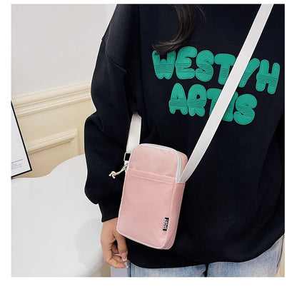 New Fashion Mobile Phone Bag Women's Messenger Bag All-match Mini Small Crossbody Bag Hanging Neck Coin Purse Vertical Handbag