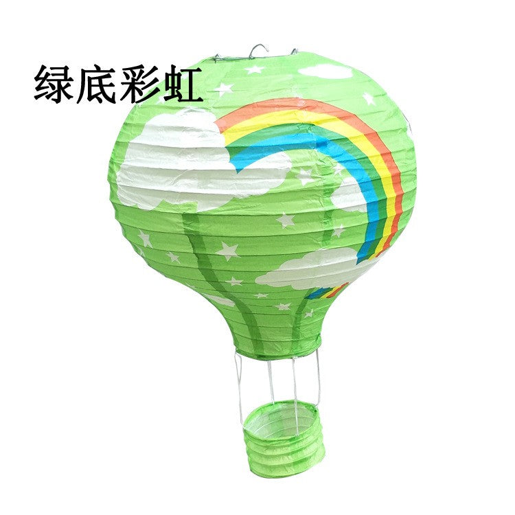 1pc Ceremony Holiday Party Folding Paper Lantern Hot Air Balloon Shape 30/40cm Pink Blue For Kids Baptism Birthday Wedding Decor