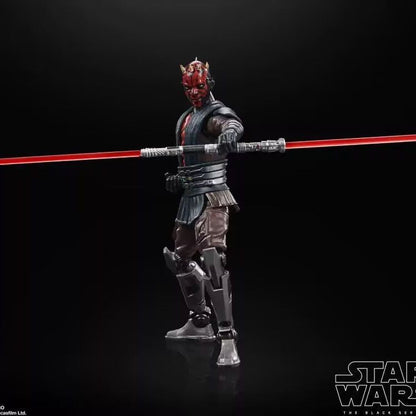 Star Wars The Black Series Darth Maul Figura de Ação - Brinquedo Colecionável Modelo The Clone Wars para Crianças e Presentes de Hobby