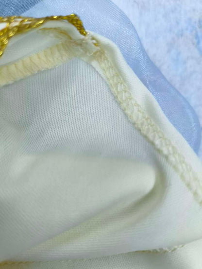 Girls Egyptian Costume Dress with Accessories, White and Gold Themed Outfit for Halloween Party