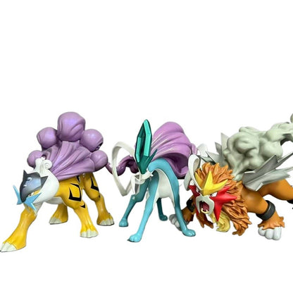 In-Stock 9.5cm/3.74in Anime Pokemon Figure Three Sacred Action Figures Pvc Collection Model Toys For Boy Gifts