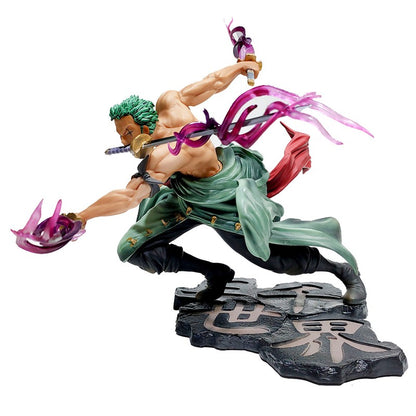 One Piece 10CM Bonecos de Anime GK Roronoa Zoro Três Espadas Sa-maximum PVC Bonecos Colecionáveis de Ação Presentes Infantis