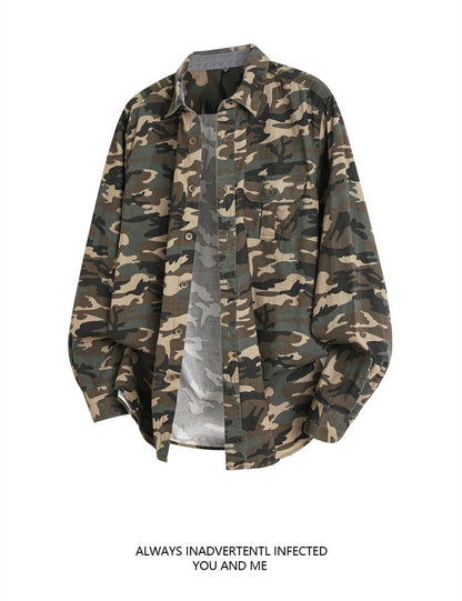 New Camouflage Cargo Shirt Men Cotton Multi-Pocket Camo Shirts High Quality Militar Overshirt Men Army Green Shirts Casual