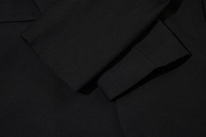 Autumn Winter Mens Fashion Metal Trim Suit Jacket Trendy Brand Solid Color Handsome Hong Kong Style Business Blazer Coat