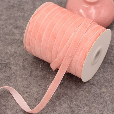 50yards 10mm Velvet Ribbon For DIY Handmade Gift Bouquet Wrapping Supplies Home Party Decorations Christmas Webbing Trimming
