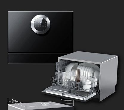 Space Saving Dish Washer Machine  Built-in Dishwasher 6 Sets Capacity for RV Hotel Household Kitchen Use