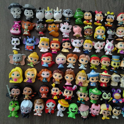 Genuine Disney Doorables Cartoon Figures Kawaii Mickey Mouse Princesa Anna Elsa Boneca de Olhos Grandes de Vidro Série Modelo Brinquedos Presentes Infantis