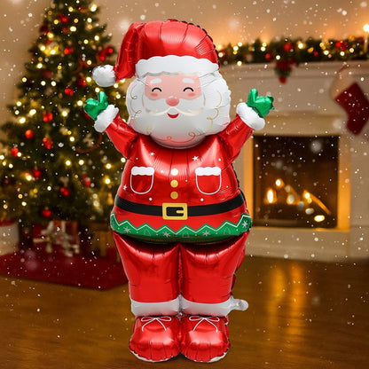 1pc Large Christmas Standing Foil Balloons Christmas Tree Santa Claus Snowman Nutcracker Christmas Foil Balloon New Year Balloon