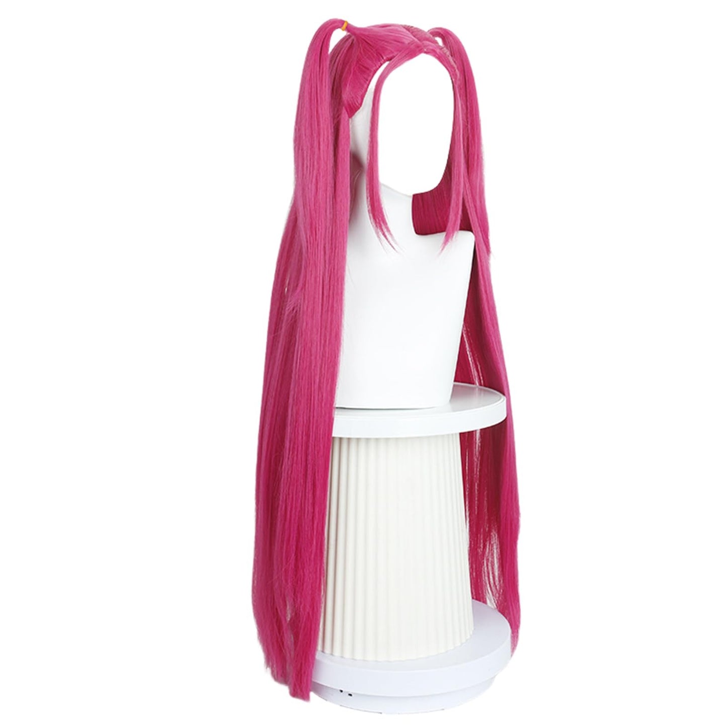 Rose Red Meio Dupla Trança Cabelo Longo Peruca Sintética | Filme Animado KPop Caçadores de Demônios Personagem Mira Peruca CosplayHalloween Par