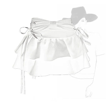 New Fashion Women Hot Girl Sweet Kawaii Bow Vintage Y2k Clothes American Streetw