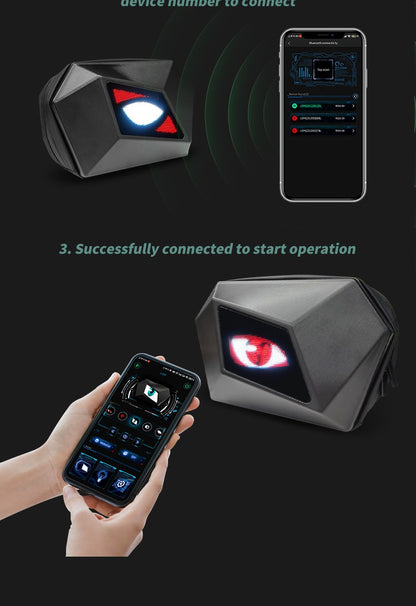 LOY Evil Eye Named Black Crossbody Bag with LED Screen Fashionable Tech-Integrated Stylish Shoulder Bag