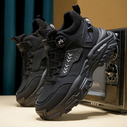 New Men's Casual Outdoor Construction Site Work Durable Safety Shoes, Black for Outdoor Mountain Climbing and Hiking Sports