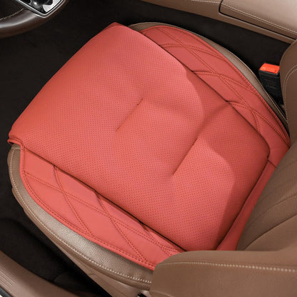 Nappa Leather Car Seat Cushion Rear Integrated Lumbar Support for All Seats Breathable Ventilated Comfort Auto Accessories