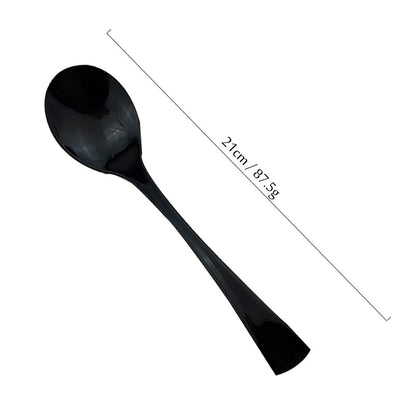JANKNG Conjunto de Talheres Preto 1 Peça Aço Inoxidável 18/10 Ocidental Talheres de Mesa Garfo Faca de Bife Manteiga Jantar