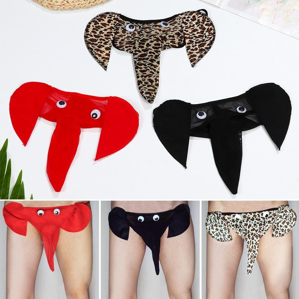 Men's Sexy Elephant Lingerie G-string Male T-back Thongs Bulge Pouch Underwear Men's Clothing