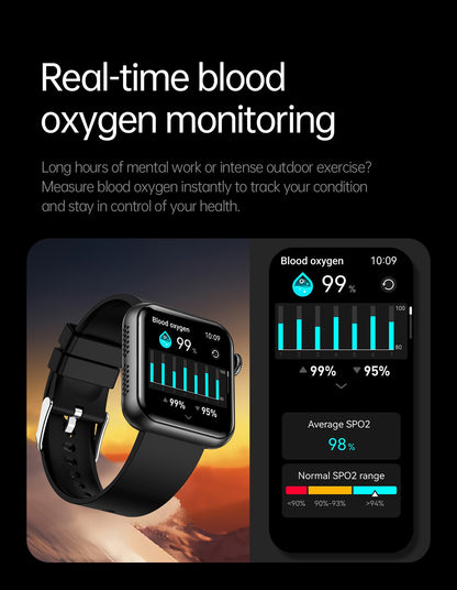 2025 Novo Smartwatch Feminino de LED com IA, Diagnóstico Inteligente, Monitor de Saúde HRV+PPG, Pressão Arterial, Oxigênio no Sangue, IP68, NFC?
