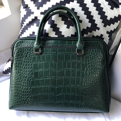 Motaora 2025 Women's Bag Leather Briefcase For 14-inch Laptops Women Professional Business Shoulder Bag Fashion Solid Handbags