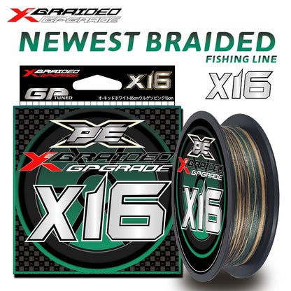 Novo ygk g-soul X16 Linha de Pesca Trançada 100M/150M/200M Multifilamento Água Salgada Linha PE Fio de Carpa Acessórios Super Fortes Japão
