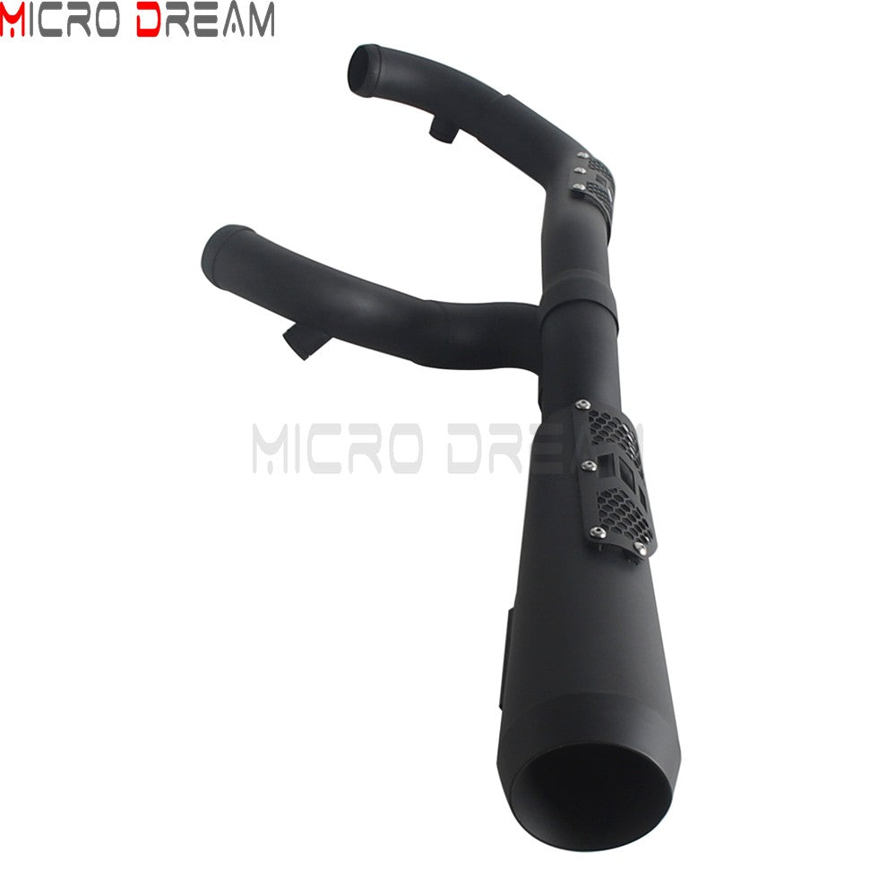 Slip-on Muffler Full Exhaust System 2-in-1 Muffler Pipe For Harley Dyna Low Rider S FXDLS Super Wide Glide FXD FXDWG   FXDF FXDB