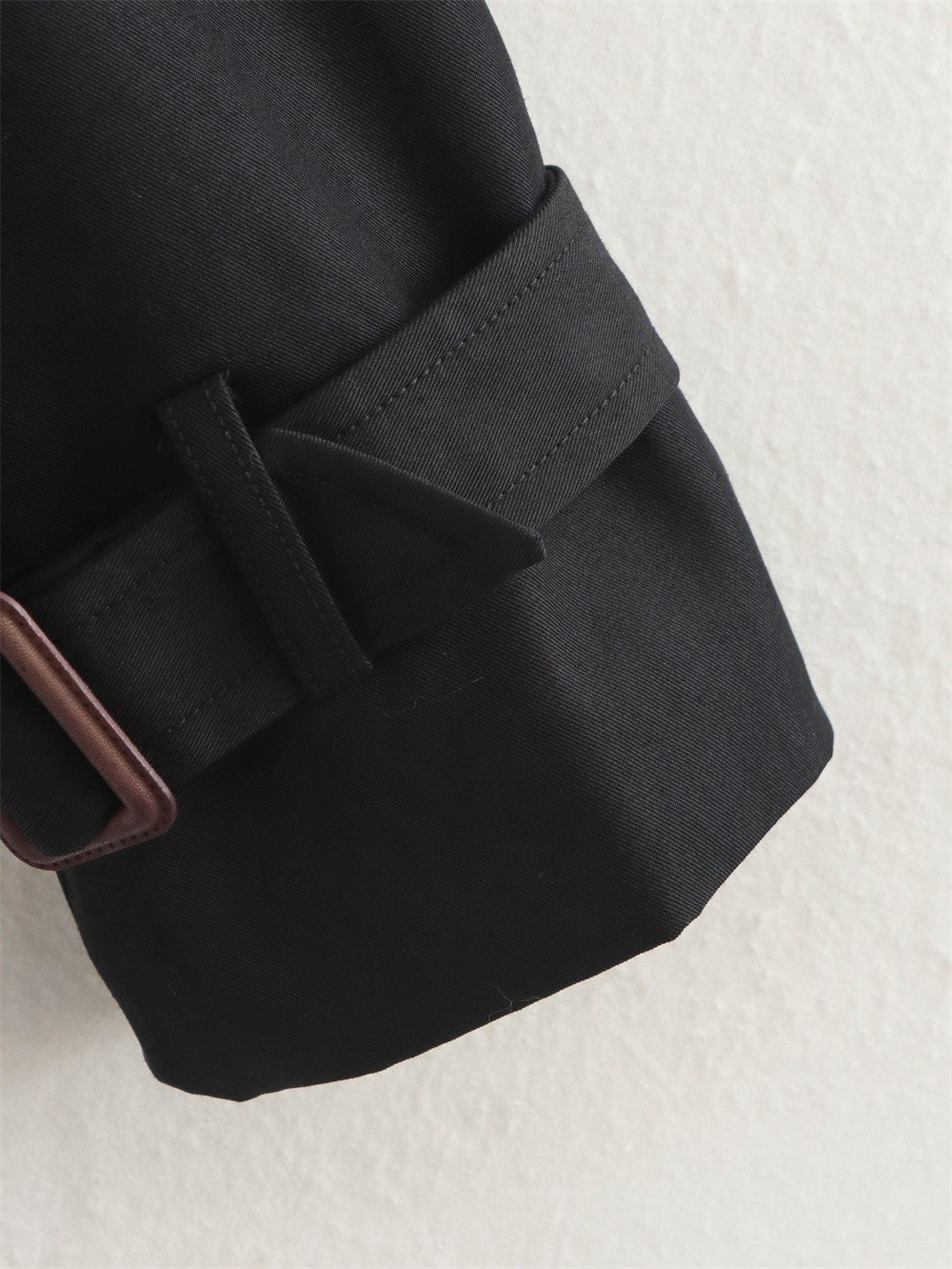 Ladies Vintage Cropped Trench Spring Autumn Jacket Women Streetwear Double Breasted Long Sleeve Top Female Chic Coat Outfits