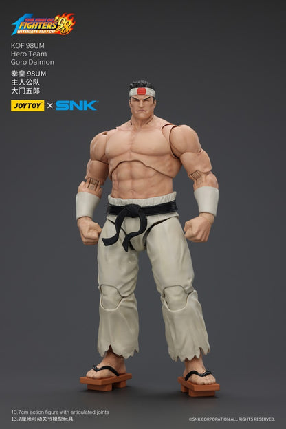 JOYTOY SNK KOF 98UM Hero Team 1/18 Bonecos de Ação Kyo Kusanagi Goro Daimon Modelo Benimaru Nikaido Jogo Anime Presentes de Brinquedo Masculino