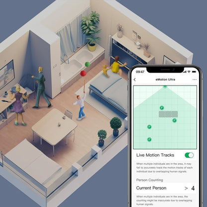LinknLink Smart Home Bridge Sensor de Presença de Emoções, Sensor de Movimento Inteligente WiFi com Radar mmWave, IR, Funciona com Alexa e Google Home