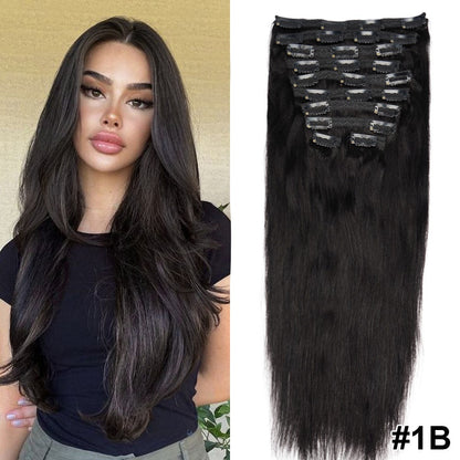 Doreen 160G 200G 240G Série Volume Cabelo Humano Liso Remy Brasileiro Com Tic Tac Extensões de Cabelo Cabeça Inteira 10 Peças 40 a 60 Centímetros