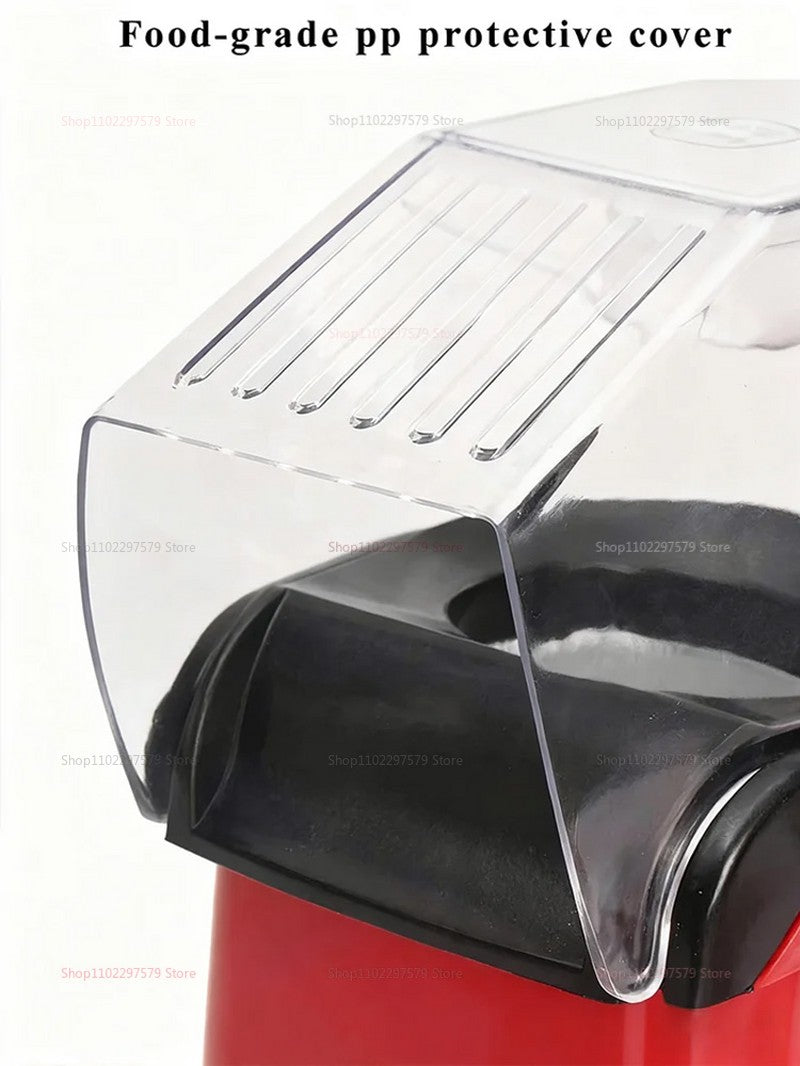 Mini Popcorn Maker: Electric Hot Air Corn Popper with fast heating, a Compact Snack Machine for Movie Night Parties Home Kitchen