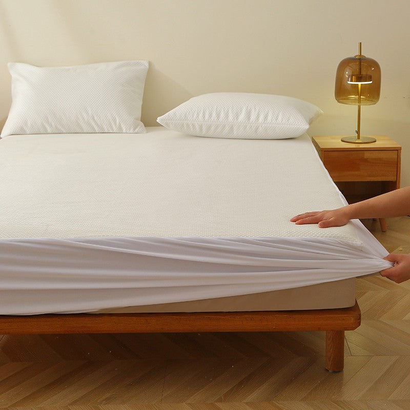 Home Luxury 3 Pieces Sets Bamboo Fiber Waterproof Twin Full Queen King Bed Sheets Bedding Mattress Topper Protector Set
