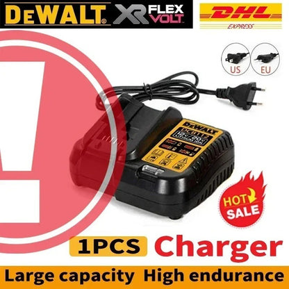 Bateria Original DeWALT 20V/60V 6Ah 9Ah MAX FlexVolt para Ferramenta Elétrica DCB606 DCB205 DCB206 DCB209 DCB182 com Carregador