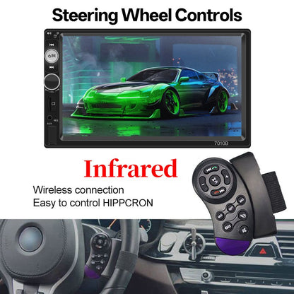 Hippcron 2 Din Car Radio Multimedia MP5 Player 7 inch HD Touch Screen Support AUX/USB/TF Mirror Link 12V Vehicles Universal