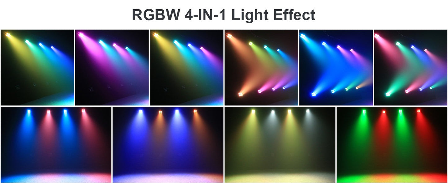 U'King 8Pcs/Set Square LED Par Lights 4X8W RGB LED Stage Light Remote&DMX Controlled DJ Light For Wedding Party Club Disco Event