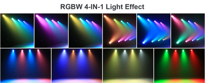 U'King 8Pcs/Set Square LED Par Lights 4X8W RGB LED Stage Light Remote&DMX Controlled DJ Light For Wedding Party Club Disco Event