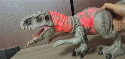 Jurassic-Park Indominus T Rex Bonecos de Ação Dinossauros para Crianças Brinquedos com Som e Movimento Dinossauro de Brinquedo para Presente de Aniversário Infantil