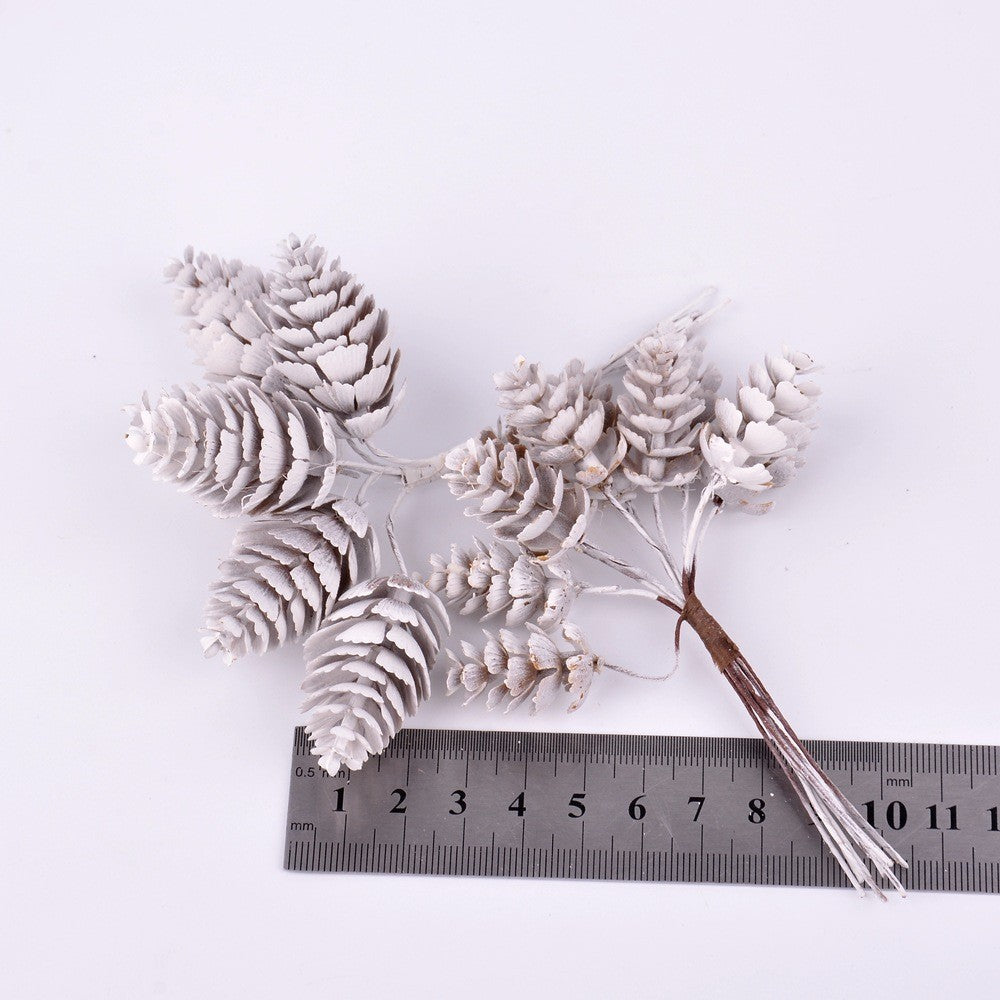 6/10 Pieces Mini Pine Cone Christmas Decoration Simulation Pine Cone Artificial Plant Home Decoration Supplies